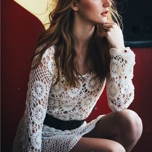 L Cleobella Hand Crochet Midi Skyler Dress